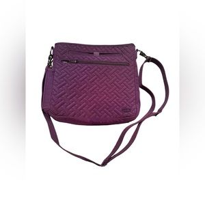 Purple Lug Somersault Crossbody RFID EUC Adjustable Strap